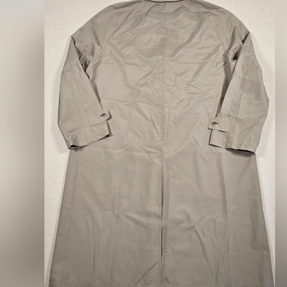 Vintage Saks Fifth Avenue Trench Coat Mens 42R Lightweight Tan Japan - Picture 2 of 9